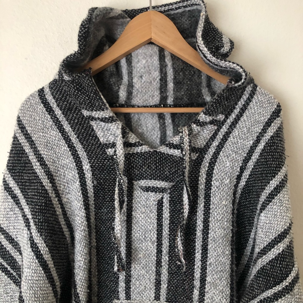 Earth Ragz Mexican Blanket Hippie Pullover Shrug - Picture 3 of 7